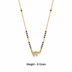 Gold-Toned Black Beaded Mangalsutra