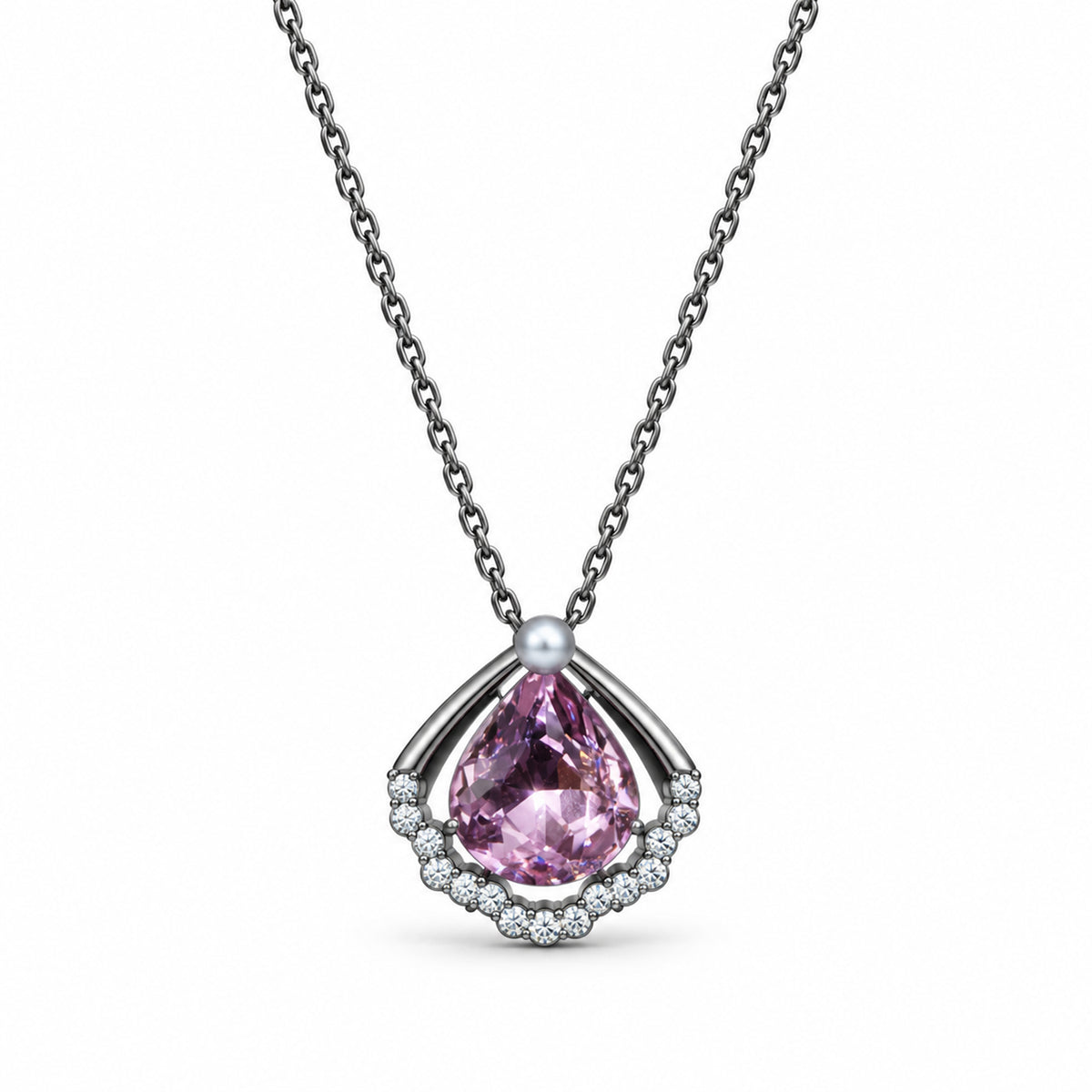 Women's Elegant Silver-Toned Purple Jewellery