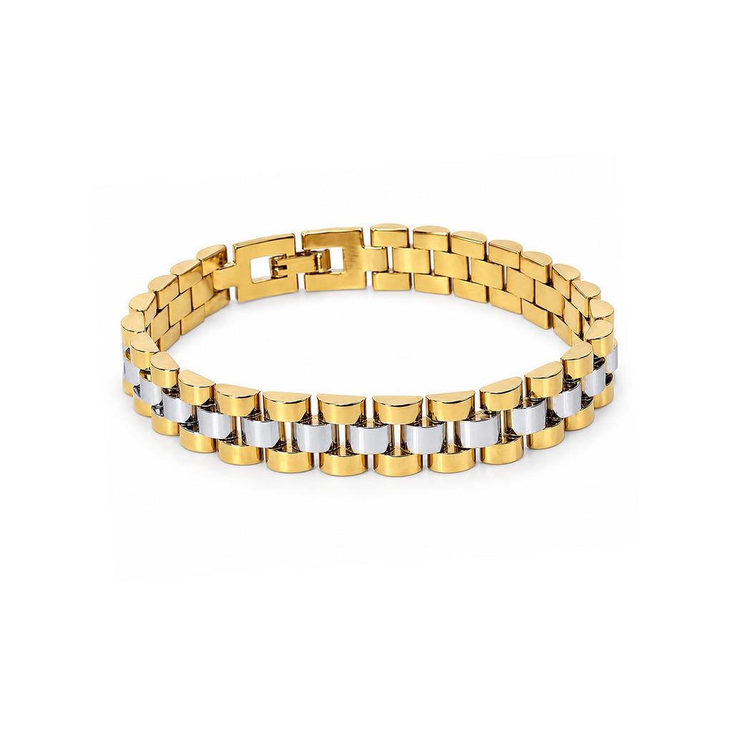 Two-Tone Gold & Silver Link Bracelet