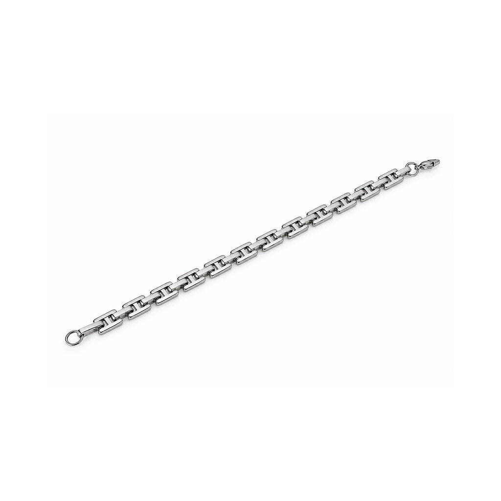Silver Geometric Link Bracelet