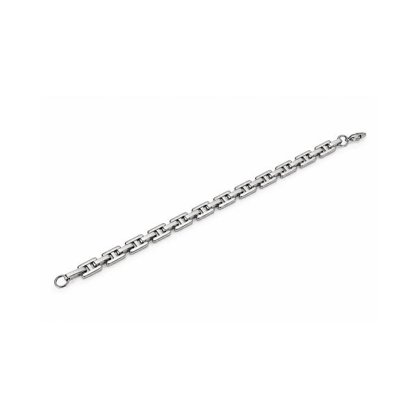 Silver Geometric Link Bracelet