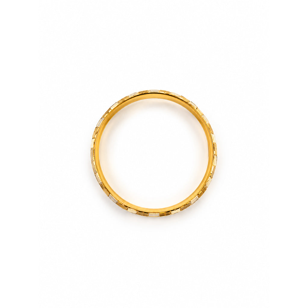 Two-Tone Geometric Designer Kada