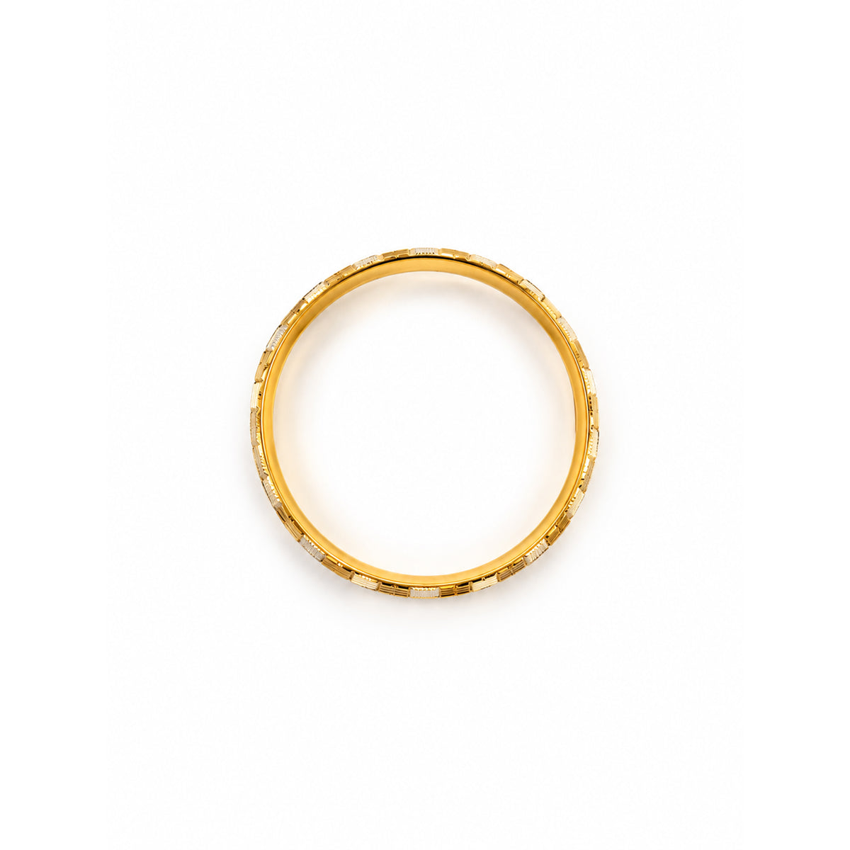 Two-Tone Geometric Designer Kada