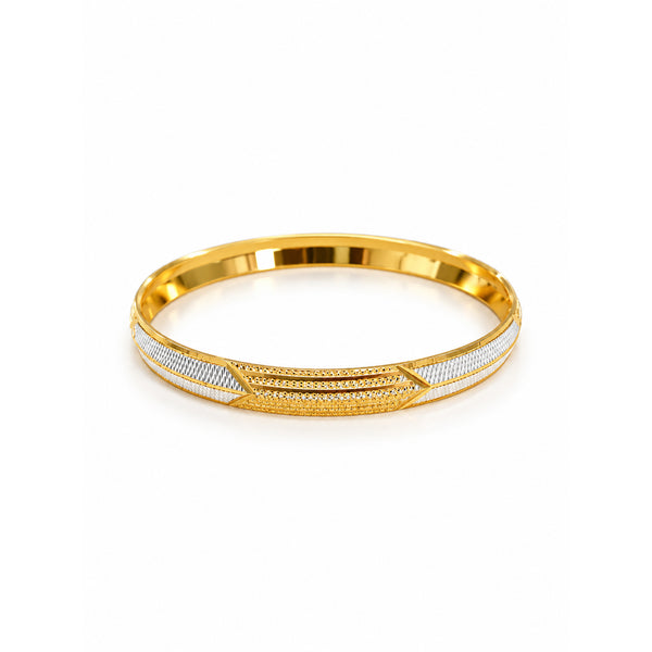 Two-Tone Crystal Designer Kada