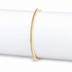 Women's Gold-Toned Classic Minimalist Sleek Round Bangle Bracelet