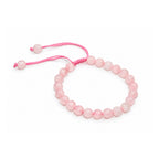 Natural Rose Quartz Crystal Beaded Bracelet for Men & Women
