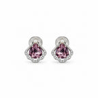 Women's Elegant Silver-Toned Purple Jewellery