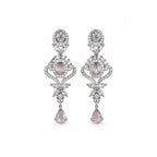 Women's Elegant Silver-Toned Pink  Necklace