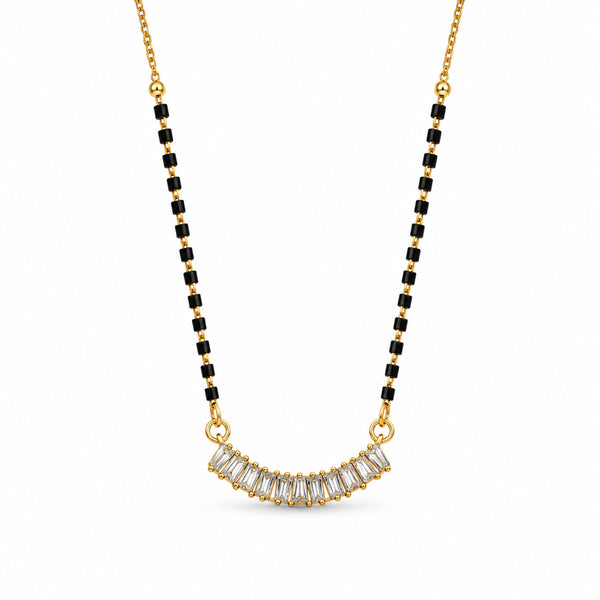 Gold-Toned Black Beaded Mangalsutra