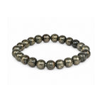 Natural Pyrite Stone Beaded Bracelet.