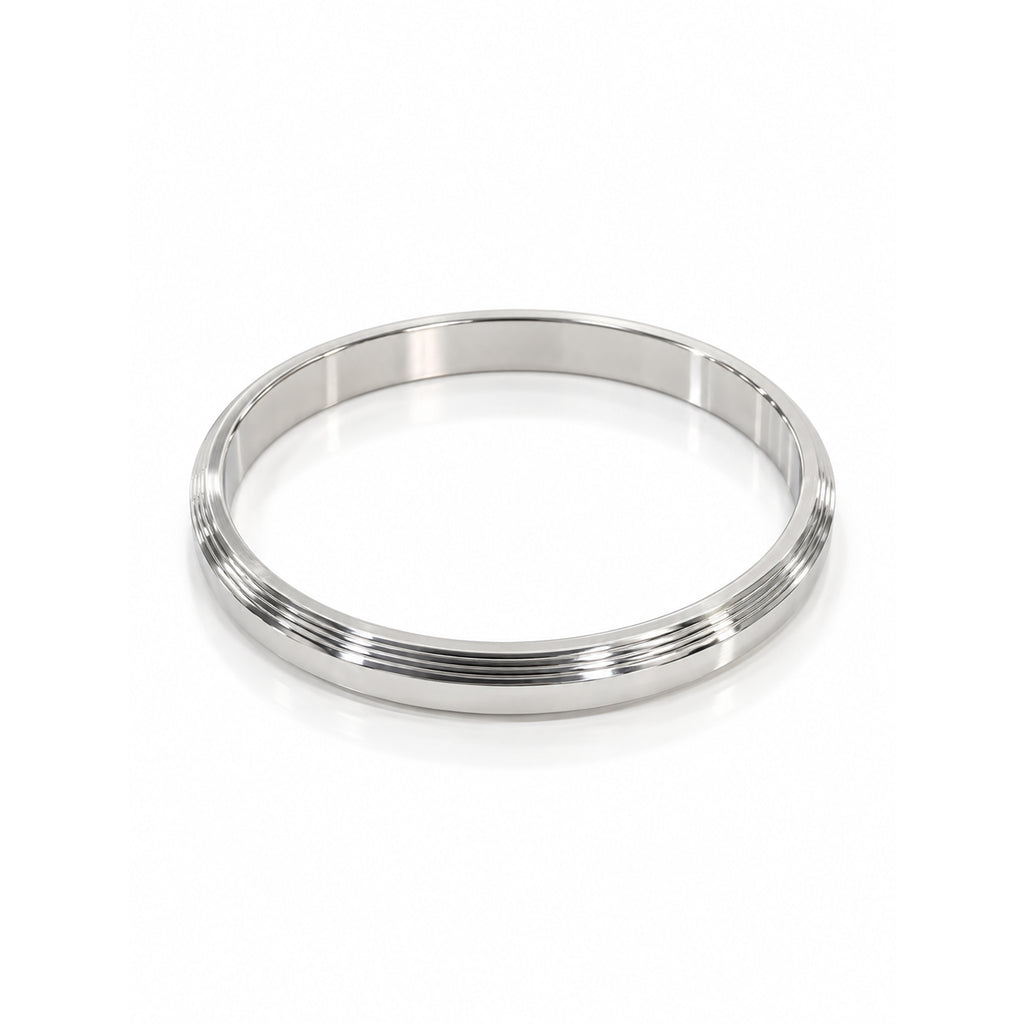 Silver Steel Kada For Men