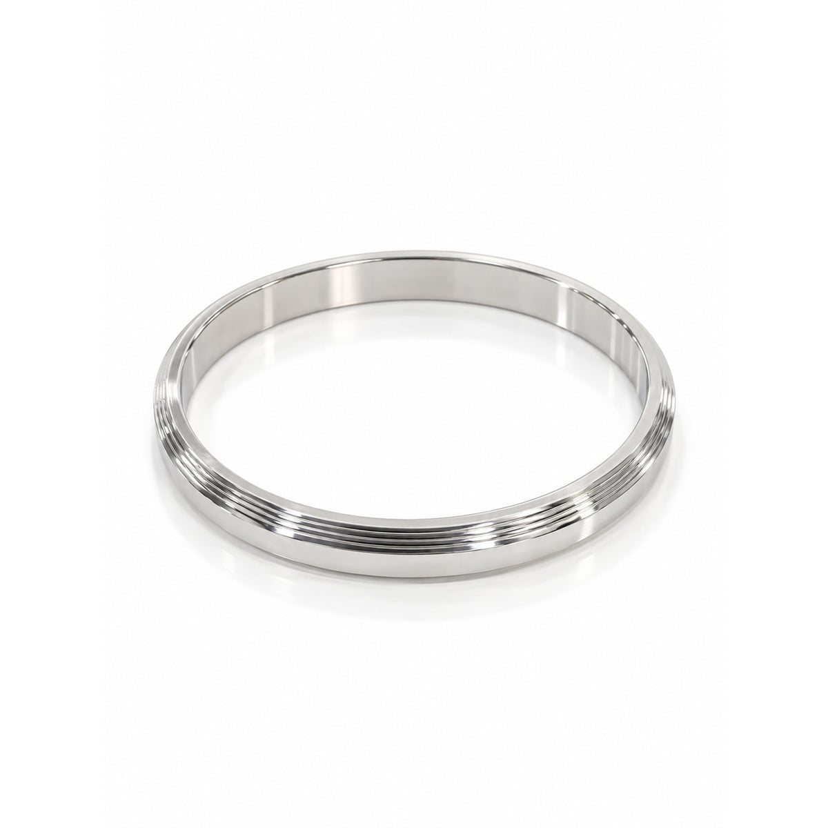 Silver Steel Kada For Men
