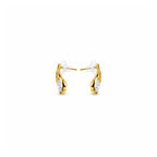 Women's Gold-Toned Teardrop Design White AD Stone Stud Earrings