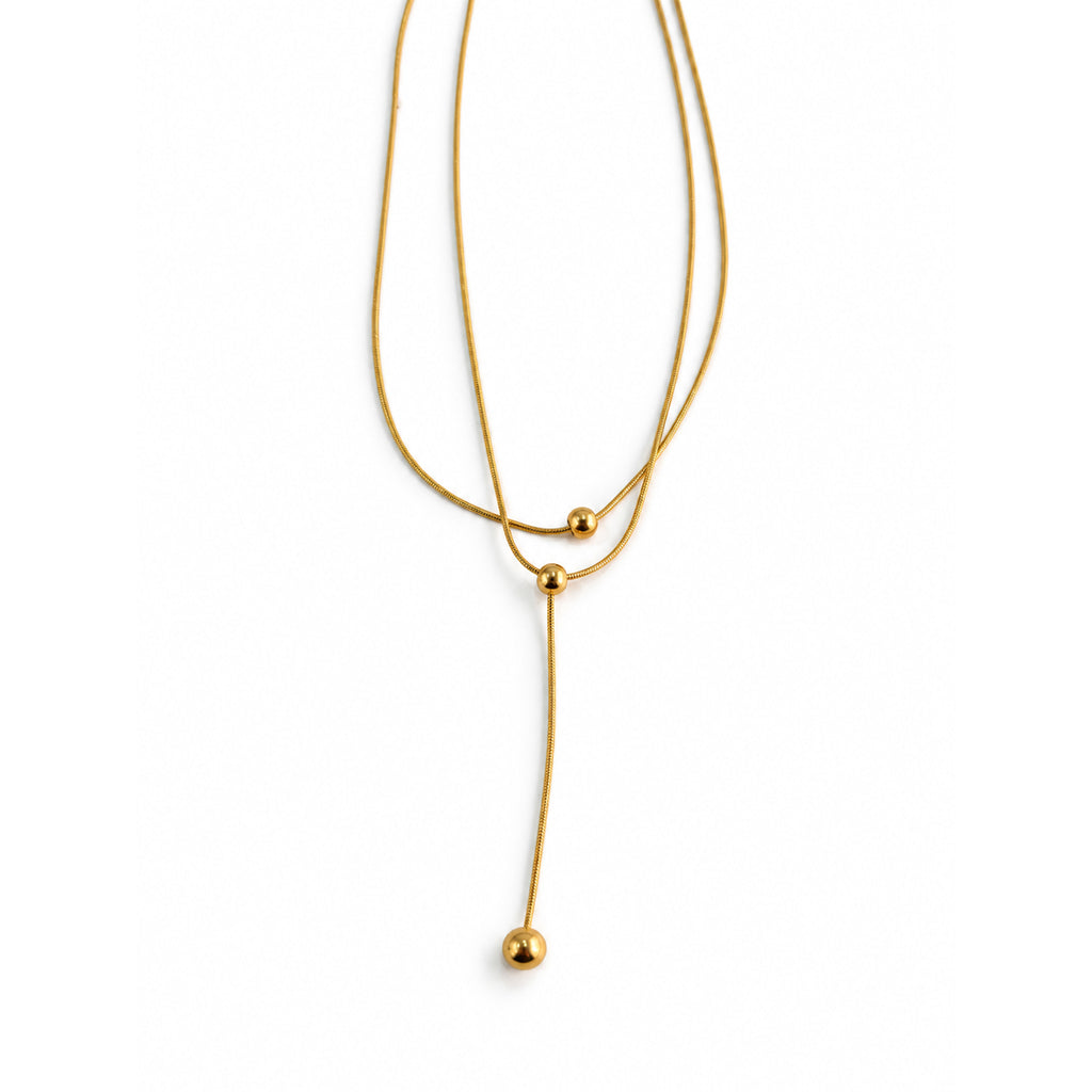 Gold Lariat Necklace