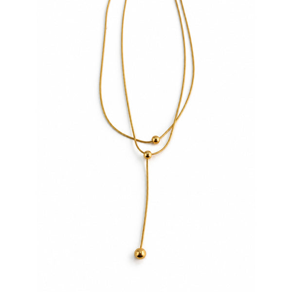 Gold Lariat Necklace
