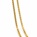 Gold-Toned Classic Rectangular Link Chain Necklace