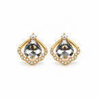 Gold-Toned White Stone-Studded Pendant Necklace