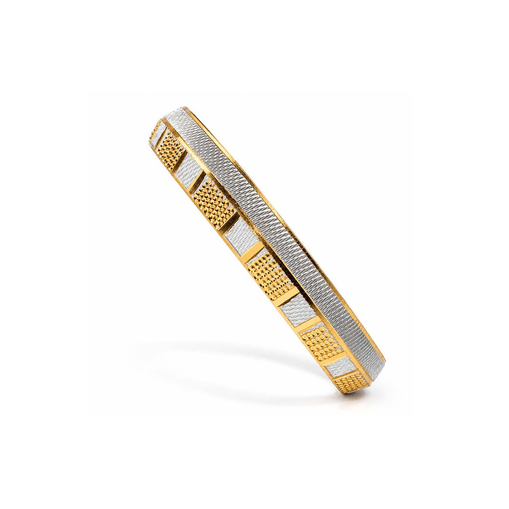 Gold & Silver Textured Kada