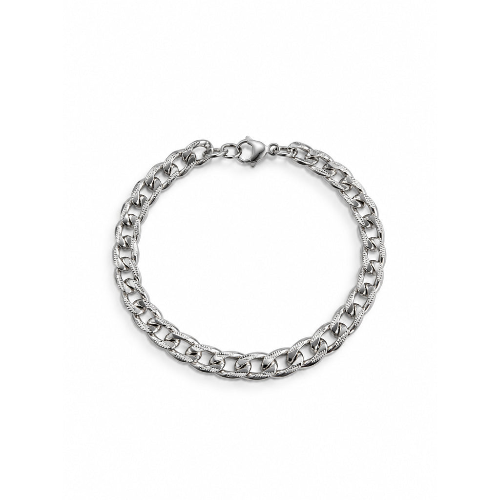 Silver Cuban Link Chain Necklace