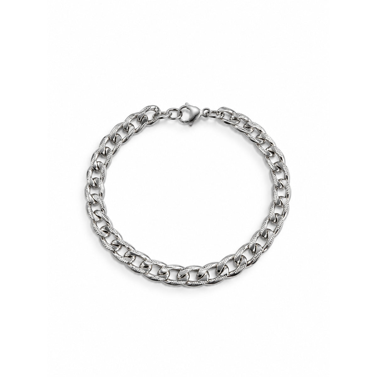 Silver Cuban Link Chain Necklace