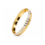 Gold & Silver Textured Bangle Bracelet