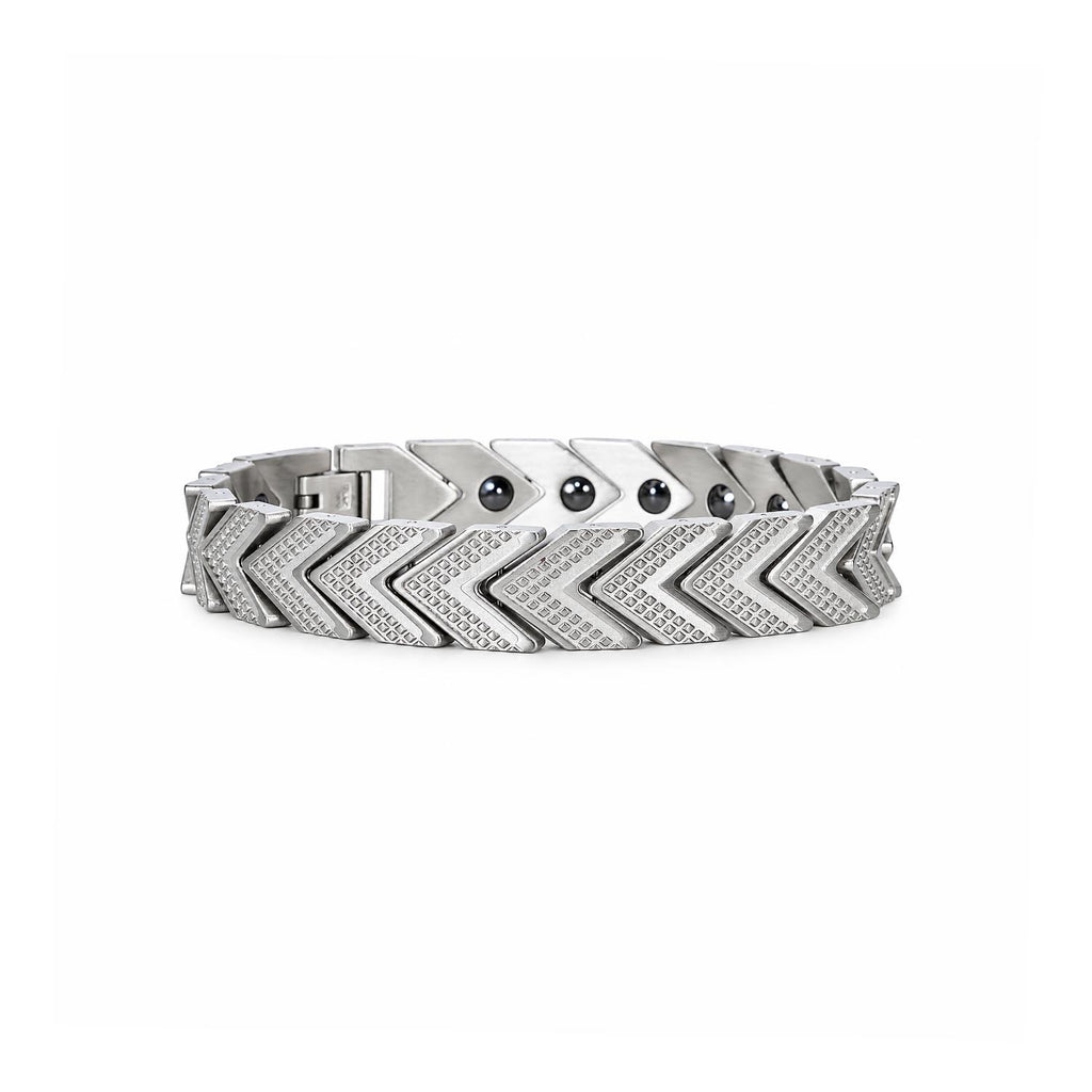 Silver Chevron Link Bracelet