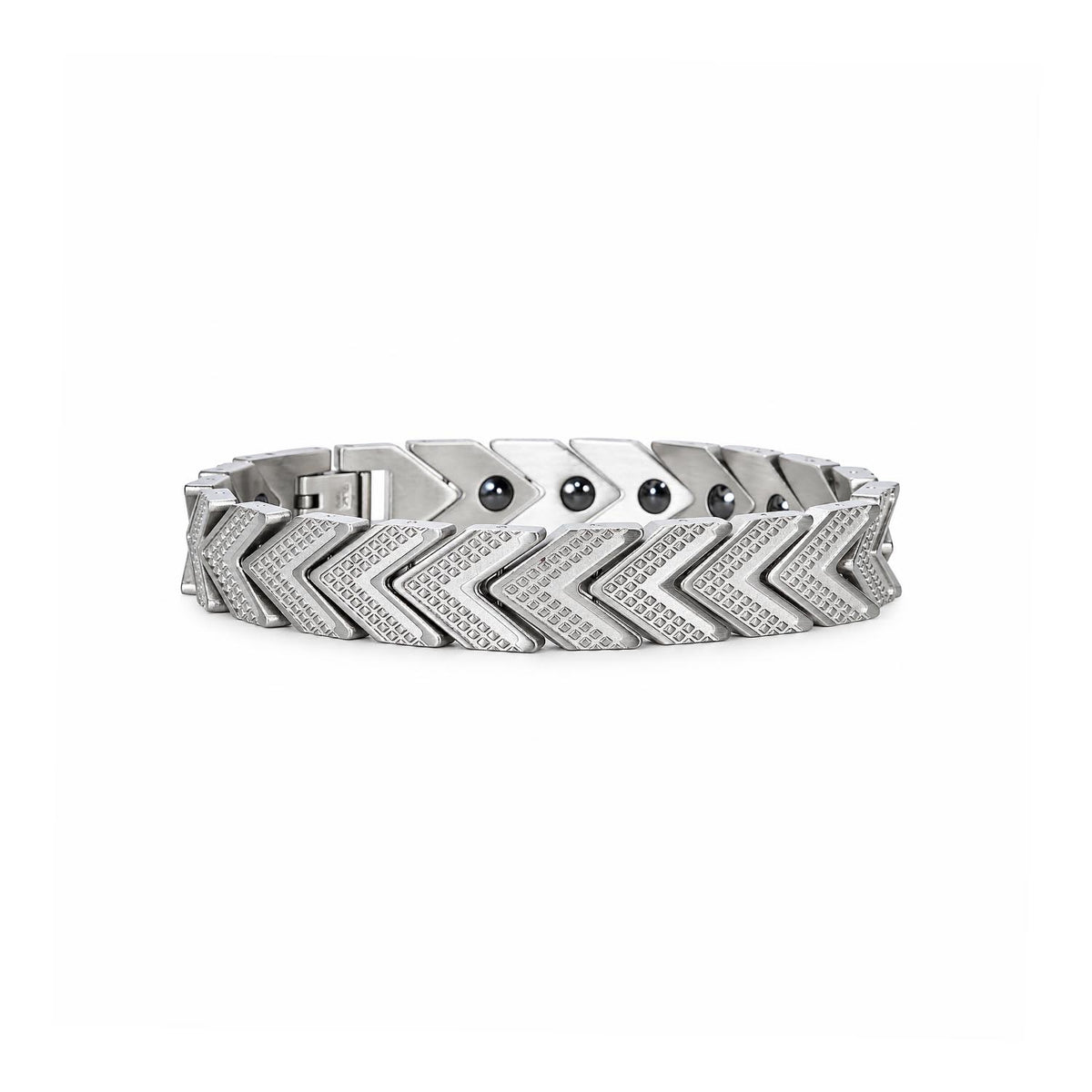 Silver Chevron Link Bracelet