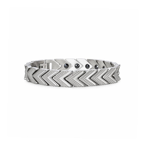 Silver Chevron Link Bracelet