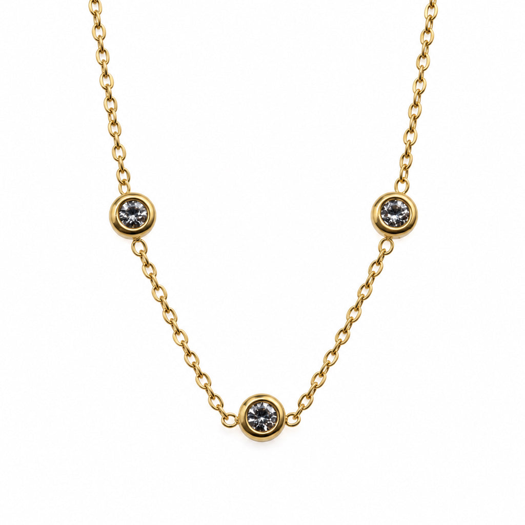 Women Gold-Toned Stone Studded Delicate Chain Bracelet