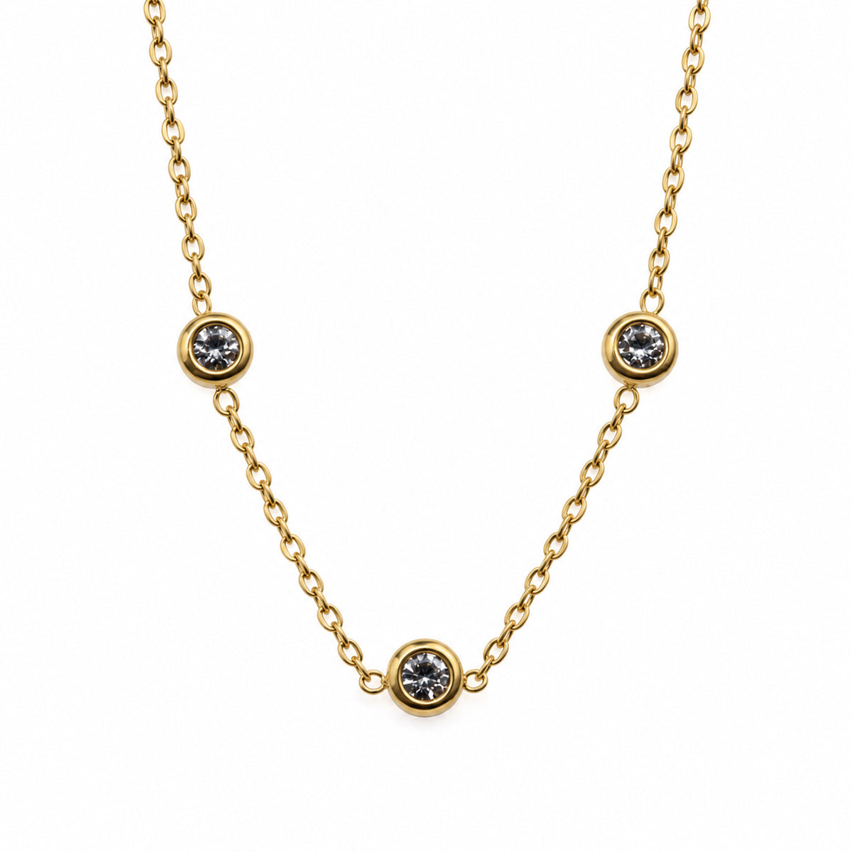 Women Gold-Toned Stone Studded Delicate Chain Bracelet