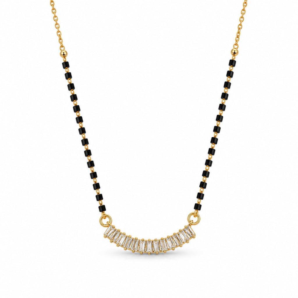 Gold-Toned Black Beaded Mangalsutra