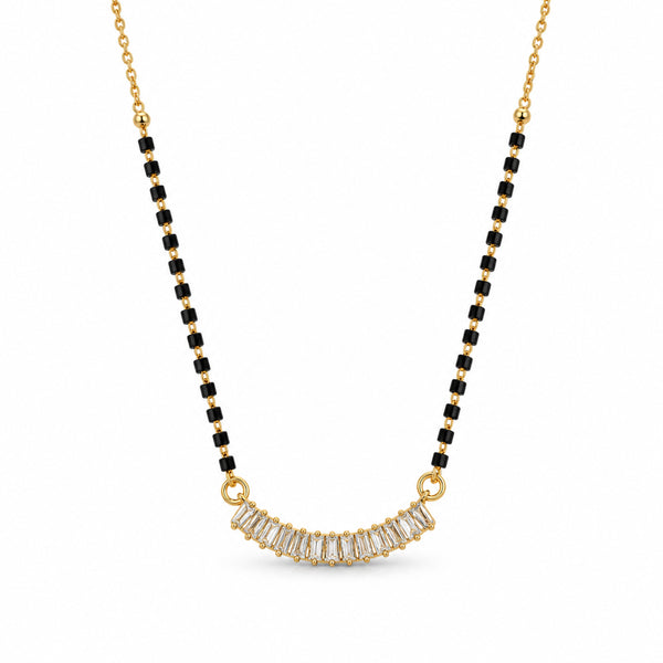 Gold-Toned Black Beaded Mangalsutra