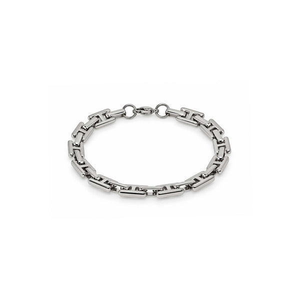Silver Geometric Link Bracelet