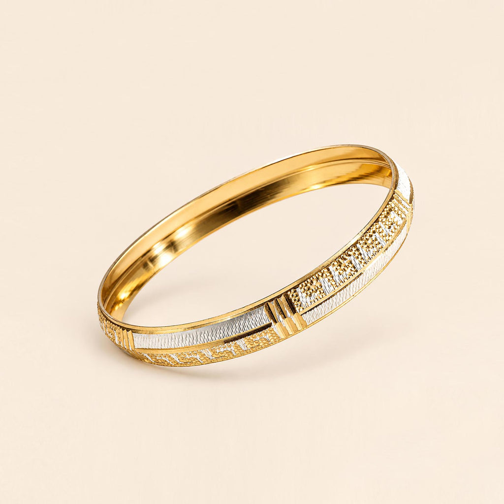 Gold & Silver Designer Textured Kada