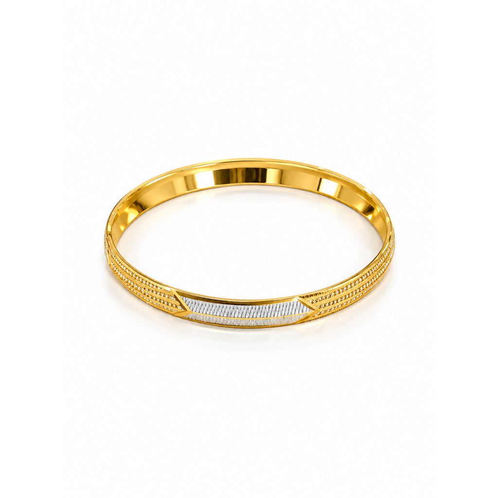 Two-Tone Crystal Designer Kada