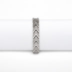 Silver Chevron Link Bracelet