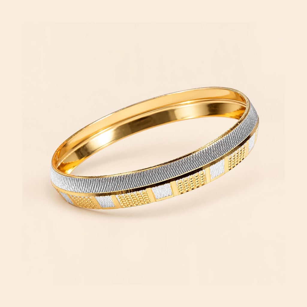Gold & Silver Textured Kada