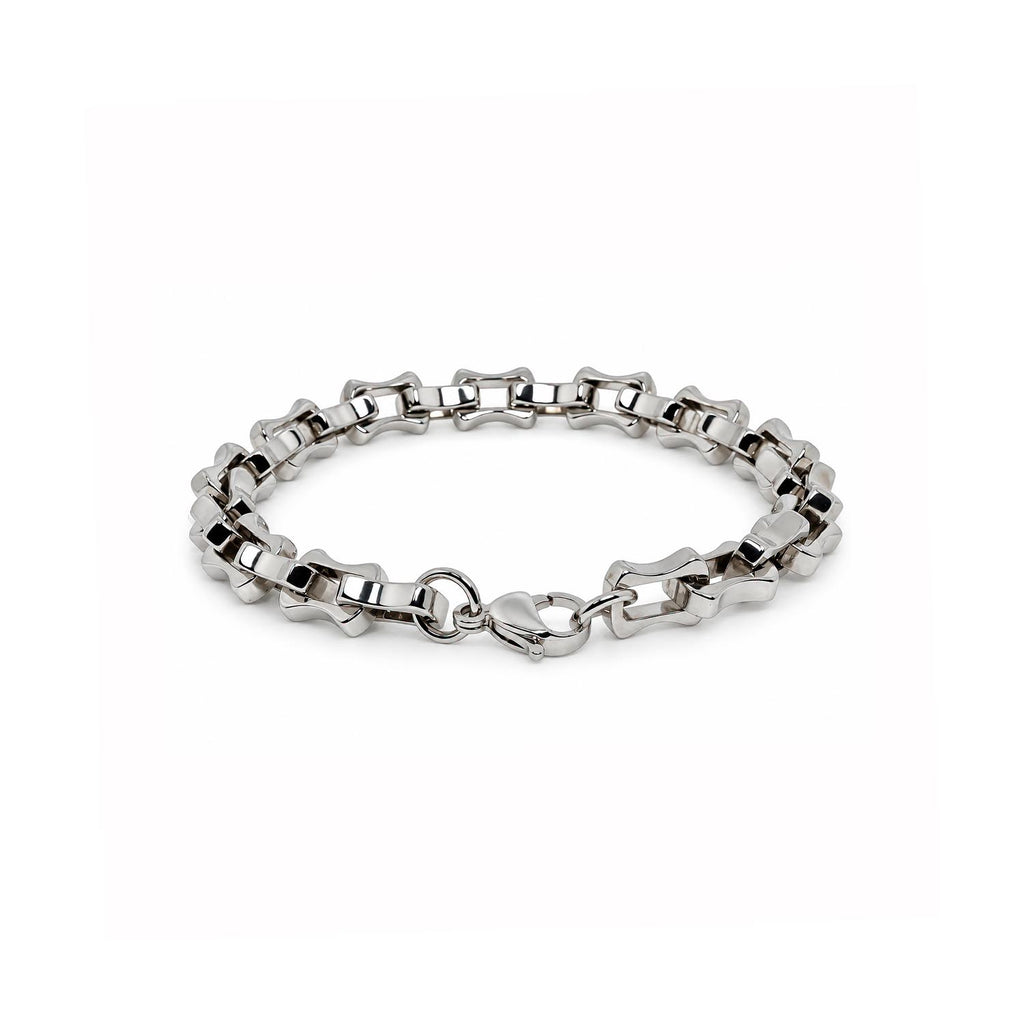 Silver Wave Link Bracelet