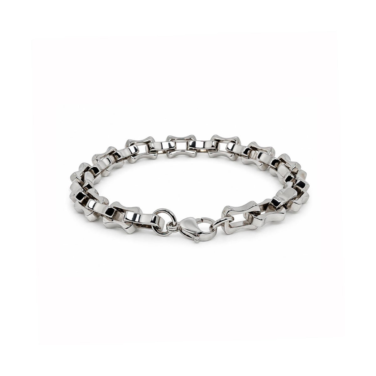 Silver Wave Link Bracelet