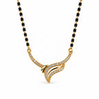 Gold-Toned Black Beaded Mangalsutra