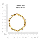 Women's Gold-Toned Champagne Crystal Stone-Studded Stretchable Bracelet