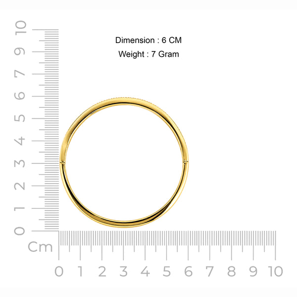 Women's Gold-Toned Classic Minimalist Sleek Round Bangle Bracelet