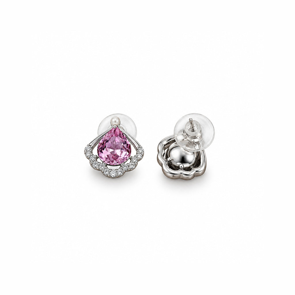 Women's Elegant Silver-Toned Purple Jewellery