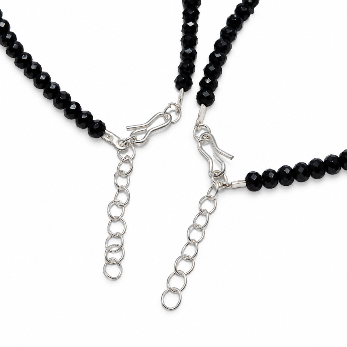 Women's Black Beaded Evil Eye Anklet