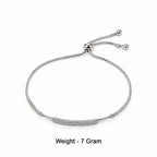 Women's Elegant Silver-Toned Bracelet