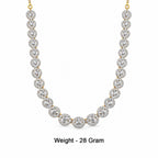 Women's Elegant Gold-Toned White Necklace