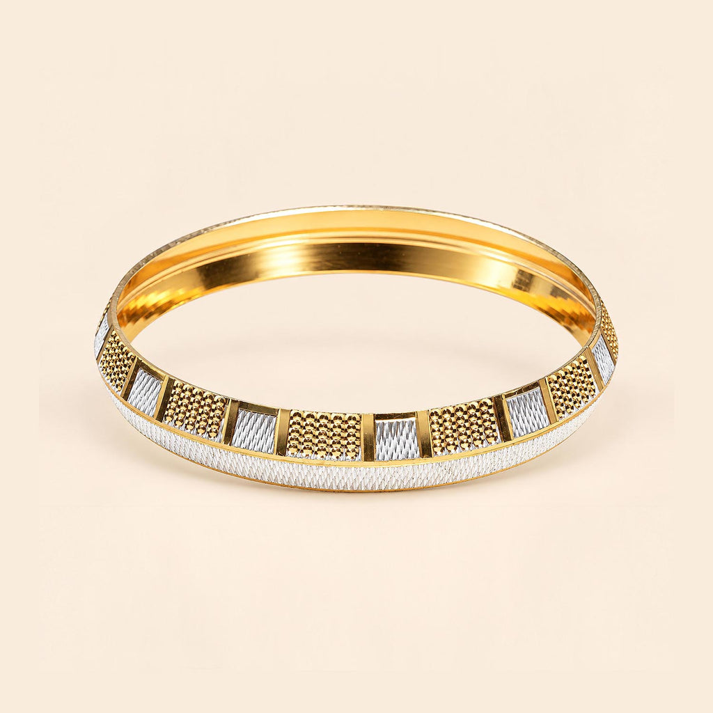 Gold & Silver Textured Kada