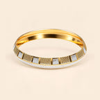 Gold & Silver Textured Kada