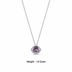 Women's Elegant Silver-Toned Purple Jewellery