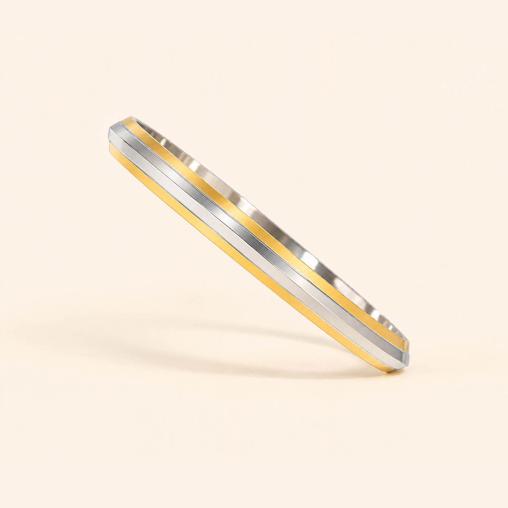 Two-Tone Gold & Silver Men’s Kada